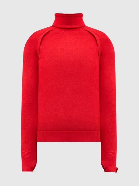 Гольф з вовни з нашивкою емблеми Victoria Beckham червоний