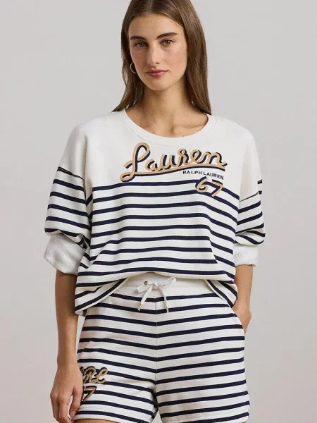 Top Lauren Ralph Lauren frotte niebieski