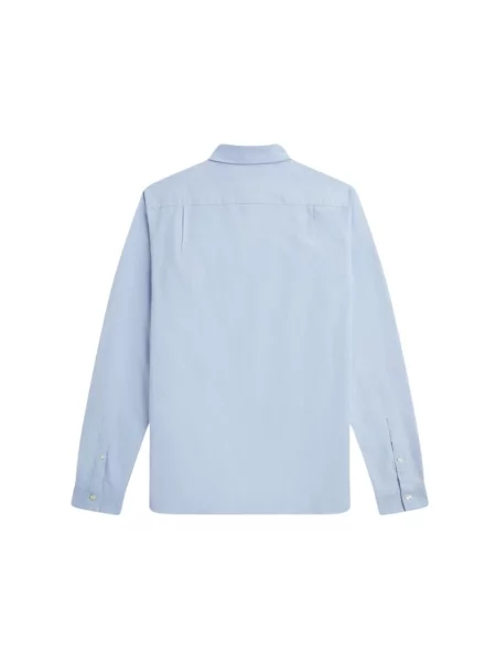 Koszula Fred Perry z logo z kołnierzem z twillu niebieska