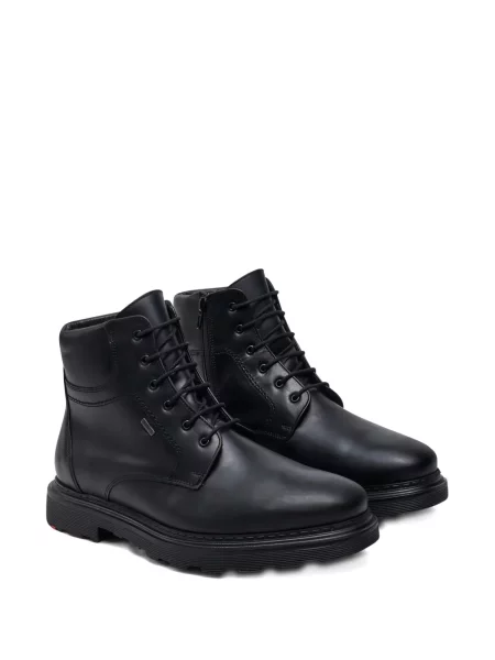 Botine Lloyd cu șireturi din piele negru