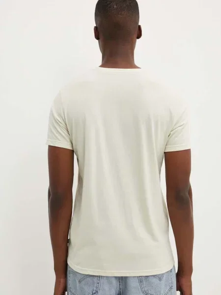 Tričko Fjallraven Logo T-shirt s potiskem béžová