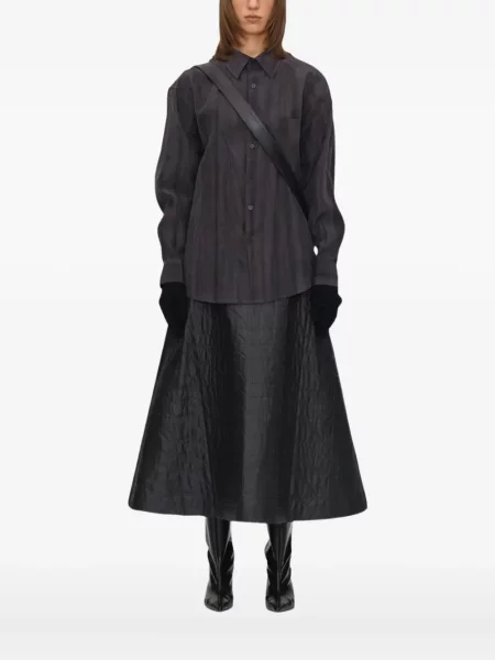 Cămașă Umber Postpast cu dungi cu imagine violet