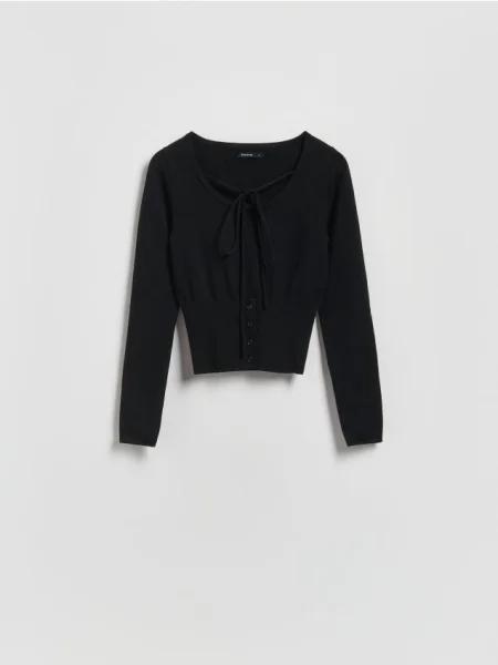 Reserved Pulover cu cordon negru