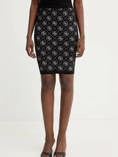 Spódnica Guess z nadrukiem czarna