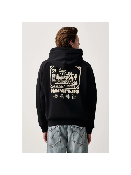 Bluza z kapturem Napapijri z kapturem czarna