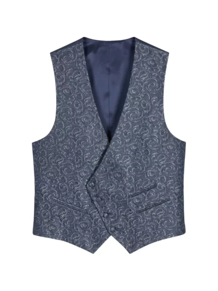 Vestă Ramon Sanjurjo cu model paisley albastru