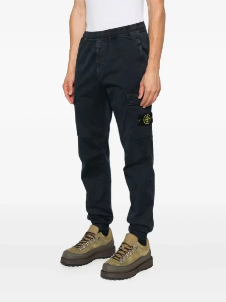 Pantaloni cargo Stone Island cu strasuri albastru