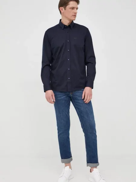 Сорочка BOSS синій regular комір button-down
