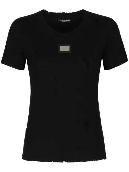 Tricou Dolce & Gabbana zdrențuiți negru