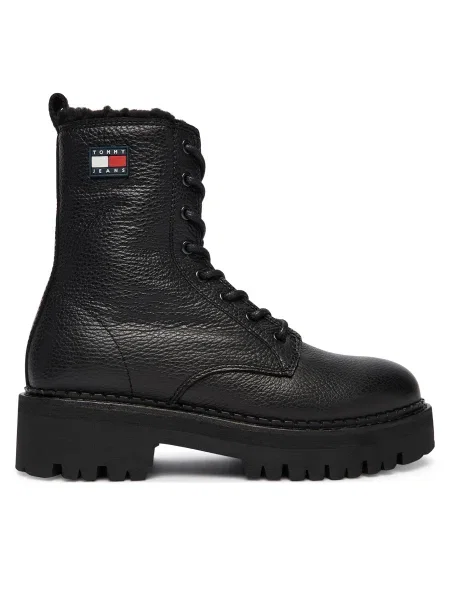 Tommy Jeans Bakancs Tjw Urban Laceup Boot Wl fekete