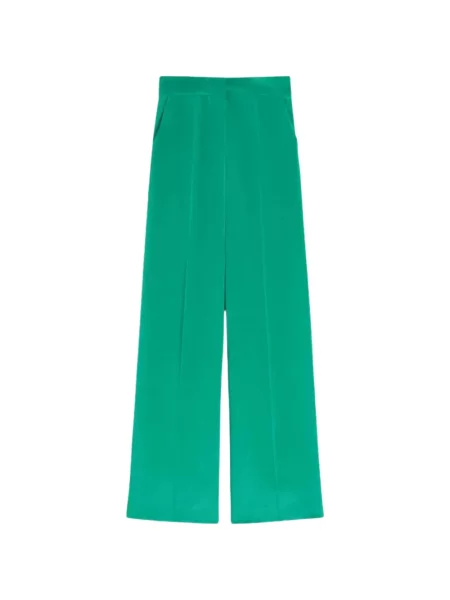Pantaloni Max Mara cu picior lat verde