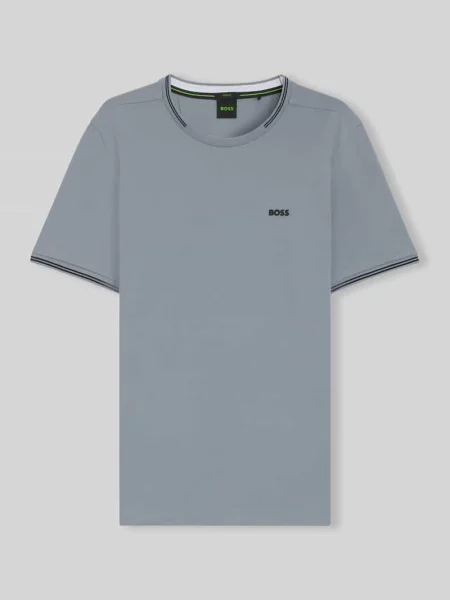 T-shirt o kroju regular fit z mieszanka bawełny model TAUL Boss Green