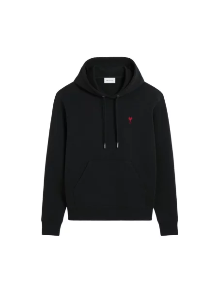 Bluza z kapturem Ami Paris czarna