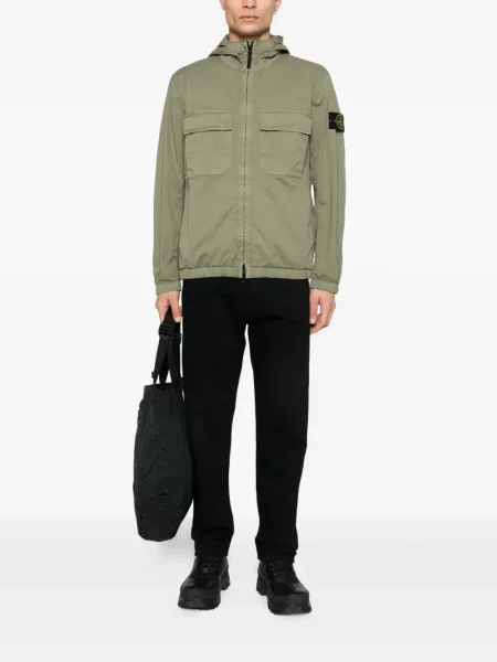 Яке Stone Island с качулка камъни зелено