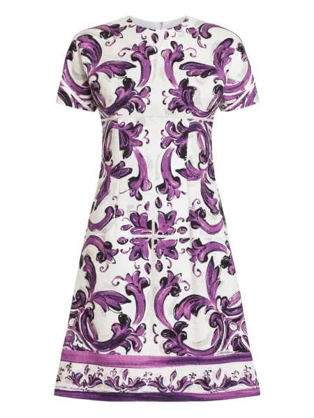 Rochie mini Dolce & Gabbana cu imagine de costum violet
