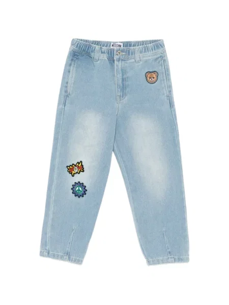 Spodnie dziecięce Moschino niebieskie