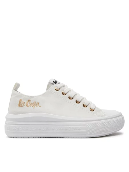 Кеди Lee Cooper white/gold білі