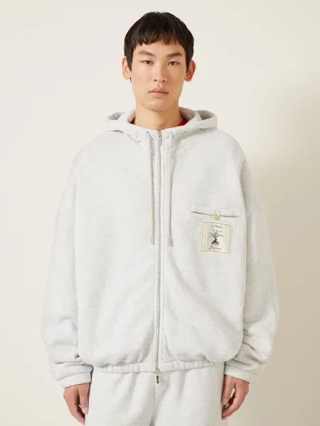 Jacquemus Mikina S Kapucí Le Hoodie Torneo světle šedá