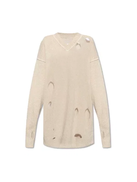 Sweter Mm6 Maison Margiela beżowy