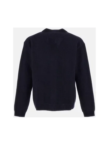Kardigan Maison Kitsune wełniany niebieski