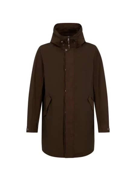 Парка Moorer с качулка кафяво