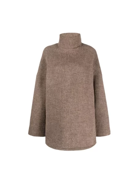 Sweter Gauchère wełniany brązowy
