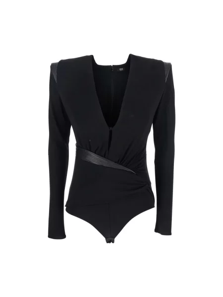 Koszulka Versace z dżerseju czarna