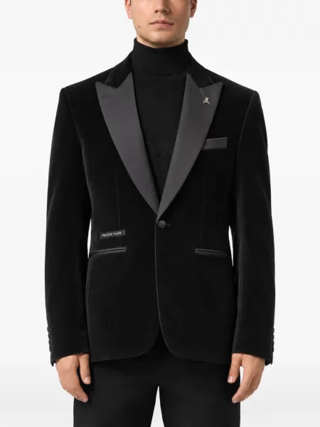 Sacou Philipp Plein de catifea negru