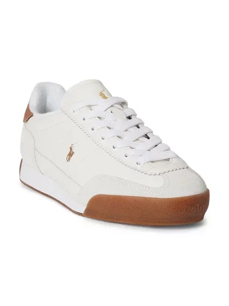 Sneakerși Polo Ralph Lauren din piele alb