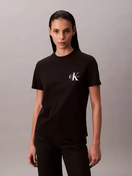 Calvin Klein Jeans Majica kit bela črna