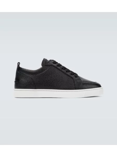 Sneakerși Christian Louboutin din piele fără toc negru