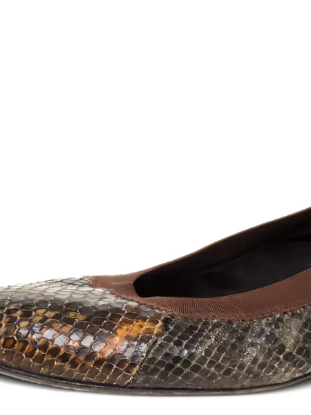 Kožne balerinke Stuart Weitzman smeđa