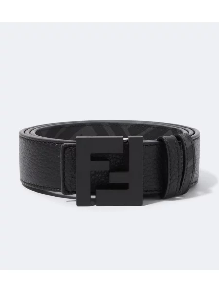 Cu centură reversibil curea Fendi din piele negru