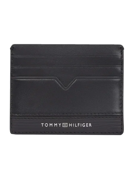 Usnjena denarnica Tommy Hilfiger črna