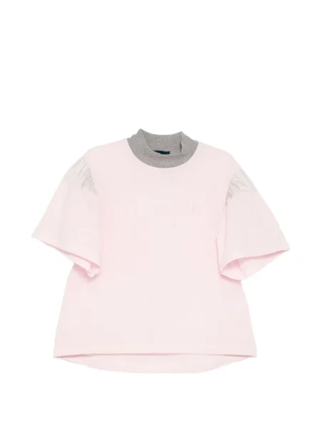 Haftowana koszulka Kolor różowa