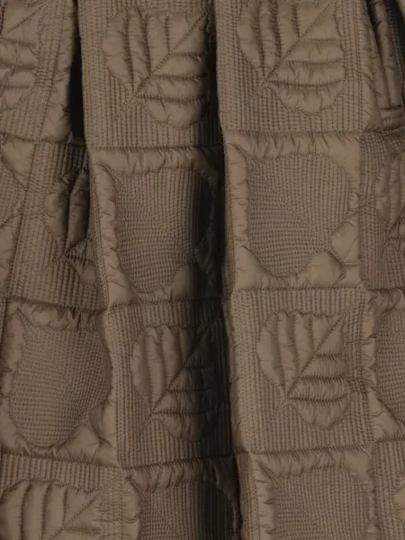 Dygsniuotas midi sijonas Moncler Grenoble a eilutė ruda