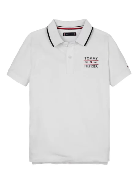 Koszulka polo dziecięca Tommy Hilfiger biała
