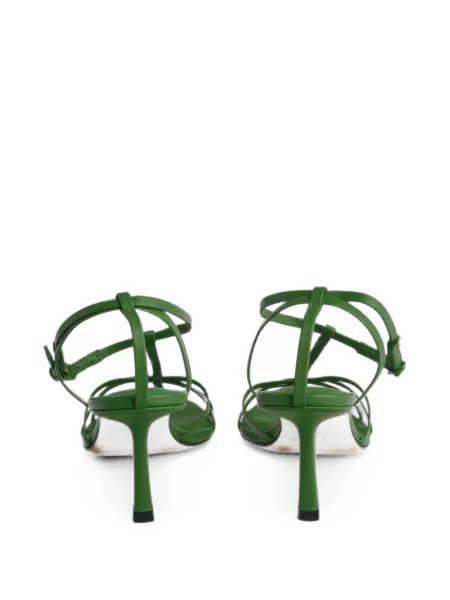 Sandale Studio Amelia din piele cu bretele verde