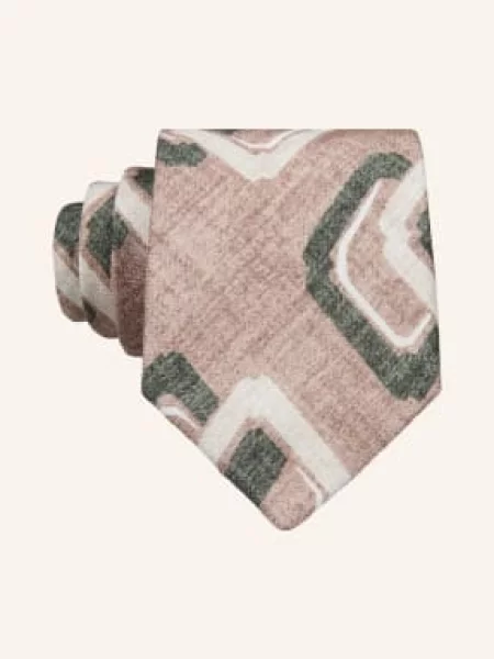 Prince Bowtie Kravata hnědá / krémová zelená