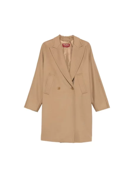 Płaszcz Max Mara Studio wełniany brązowy