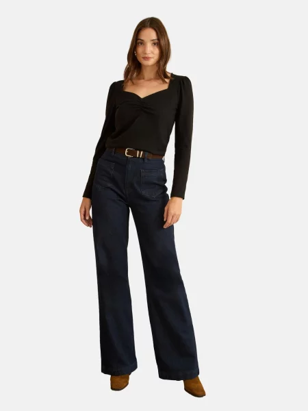 Love & roses Top negru