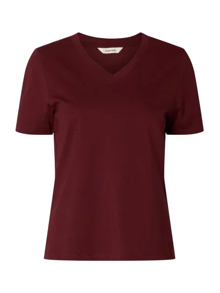SELECTED Tricou SLFEssential vin roșu