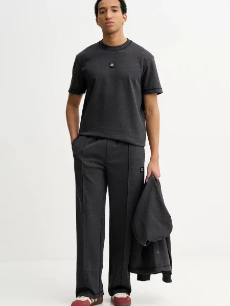 Меланжевая футболка Hugo серая