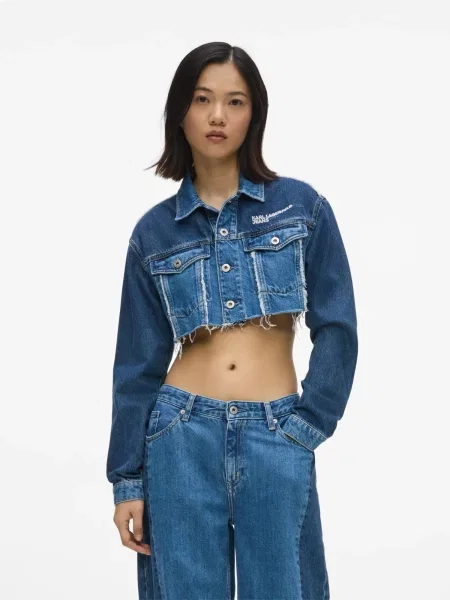 KARL LAGERFELD JEANS Prechodná bunda / tmavomodrá modrá