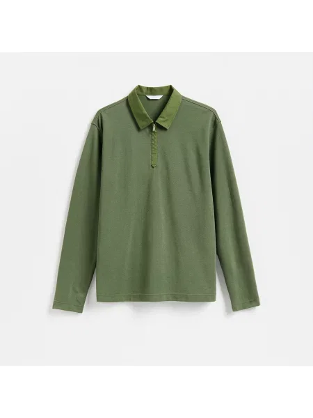 Reserved Polo tričko comfort fit olivová