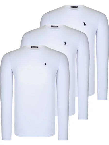 Majica z dolgimi rokavi Dewberry z dolgimi rokavi bela