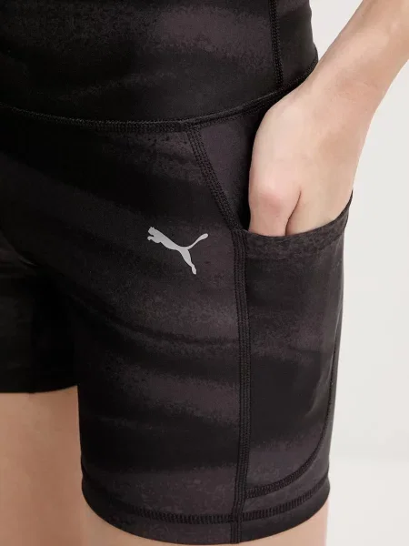 Шорты Puma с высокой посадкой для бега черные