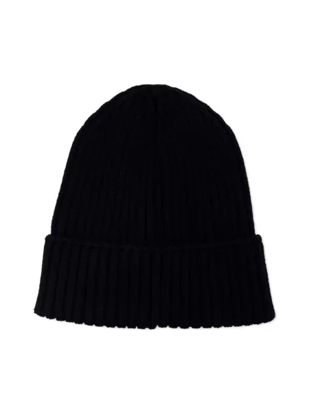 Dzianinowa czapka Moncler czarna