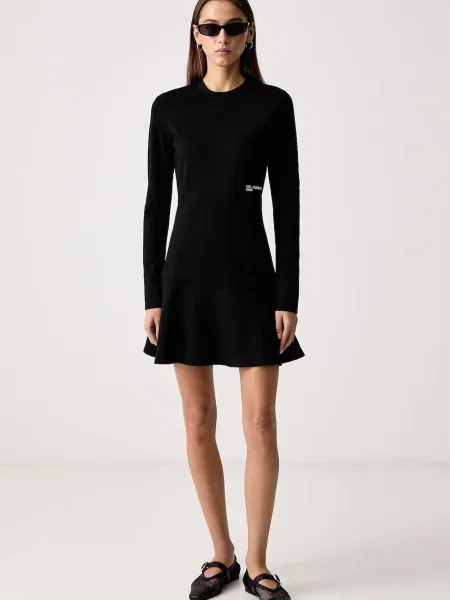 Karl Lagerfeld Jeans Rochie tricotată negru