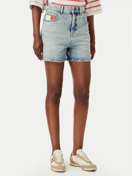 Tommy Jeans Farmer rövidnadrág Mom Fit kék
